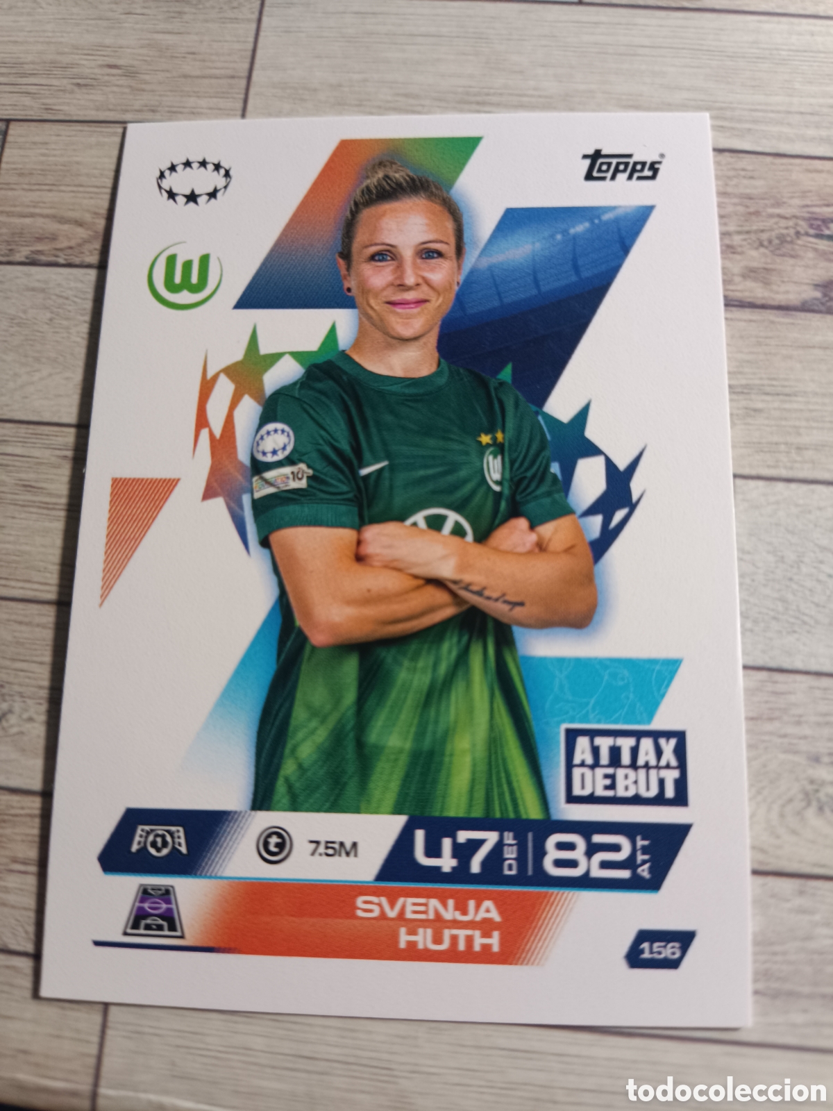 Cromos de f&uacute;tbol: 156 SVENJA HUTH WOLFSBURG MATCH ATTAX EXTRA CHAMPIONS 2025 2026 TOPPS 25 26
