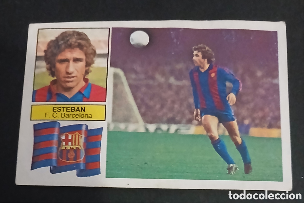 Cromos de f&uacute;tbol: Cromo Esteban F. C. Barcelona Liga 82 83 1982 1983 Ediciones Este sin pegar nunca pegado