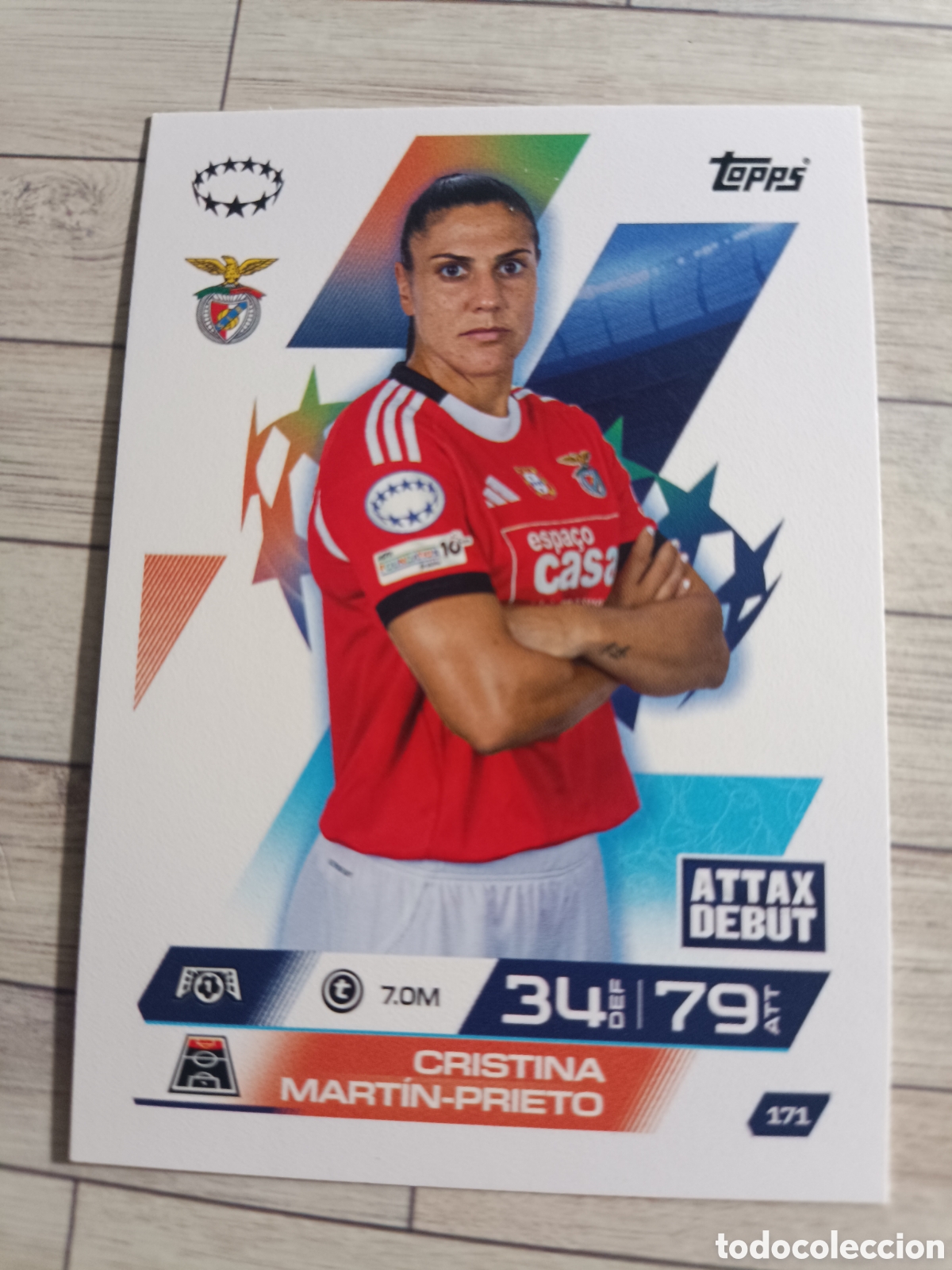 Cromos de f&uacute;tbol: 171 CRISTINA MART&Iacute;N-PRIETO BENFICA MATCH ATTAX EXTRA CHAMPIONS 2025 2026 TOPPS 25 26
