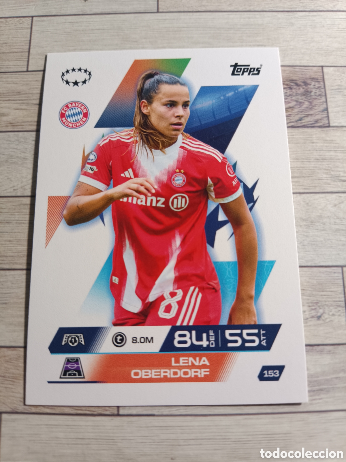 Cromos de f&uacute;tbol: 153 LENA OBERDORF BAYERN MUNICH MATCH ATTAX EXTRA CHAMPIONS 2025 2026 TOPPS 25 26