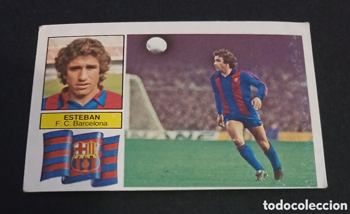 Cromos de f&uacute;tbol: Cromo Esteban F. C. Barcelona Liga 82 83 1982 1983 Ediciones Este sin pegar nunca pegado