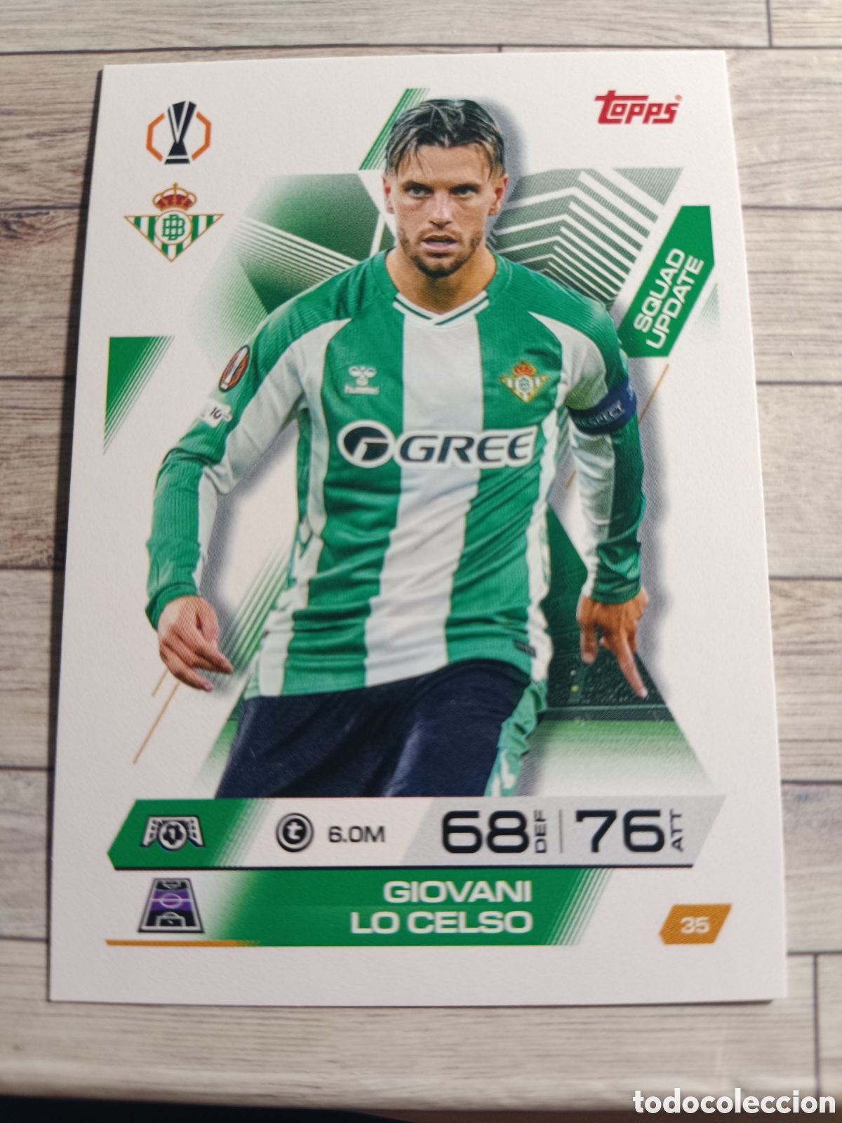 Cromos de f&uacute;tbol: 35 GIOVANI LO CELSO BETIS SQUAD UPDATE MATCH ATTAX EXTRA CHAMPIONS 2025 2026 TOPPS 25 26
