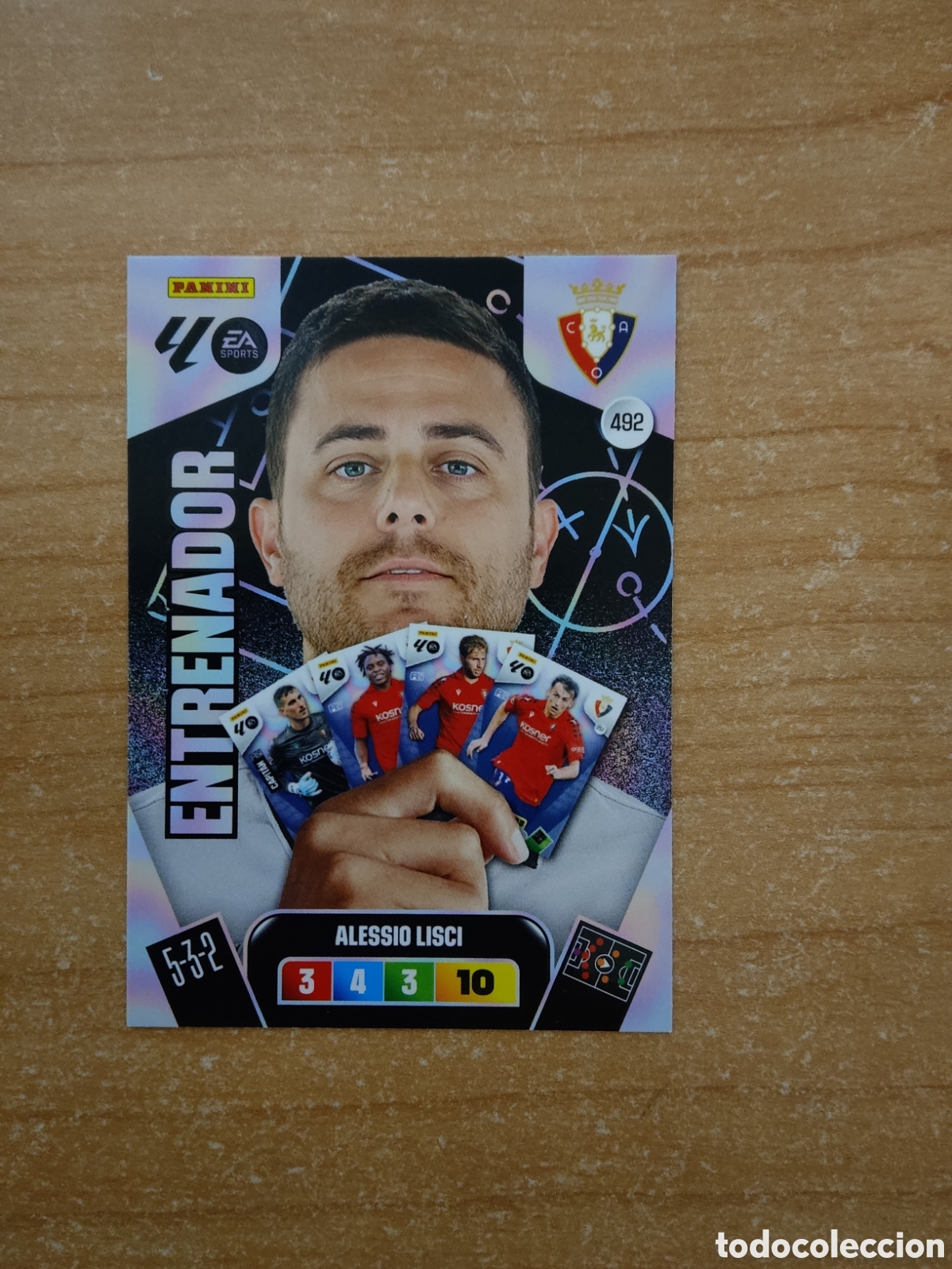 Cromos de f&uacute;tbol: 492 ALESSIO LISCI OSASUNA ENTRENADOR ADRENALYN XL LIGA 2025 2026