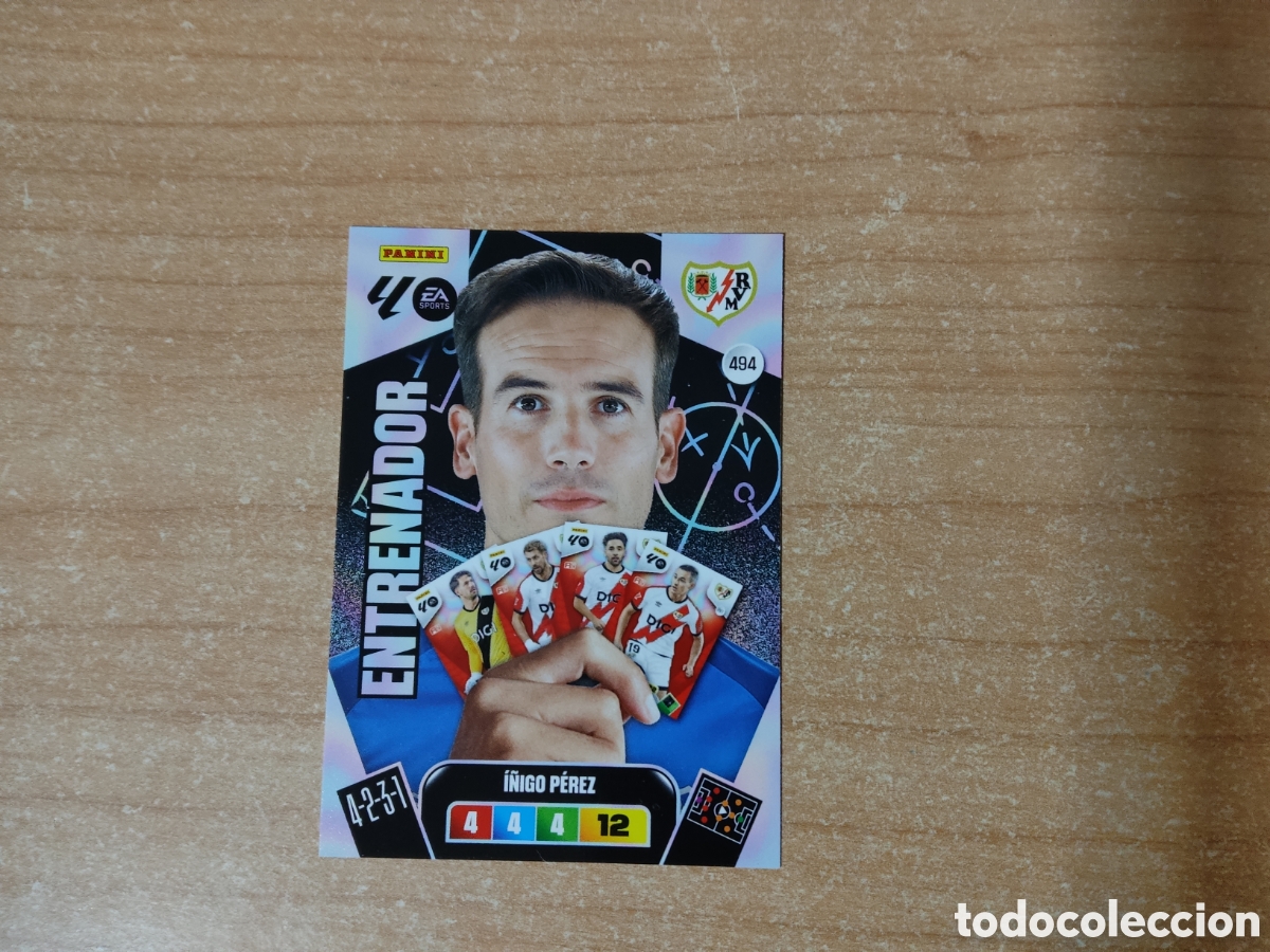 Cromos de f&uacute;tbol: 494 I&Ntilde;IGO PEREZ RAYO VALLECANO ENTRENADOR ADRENALYN XL LIGA 2025 2026