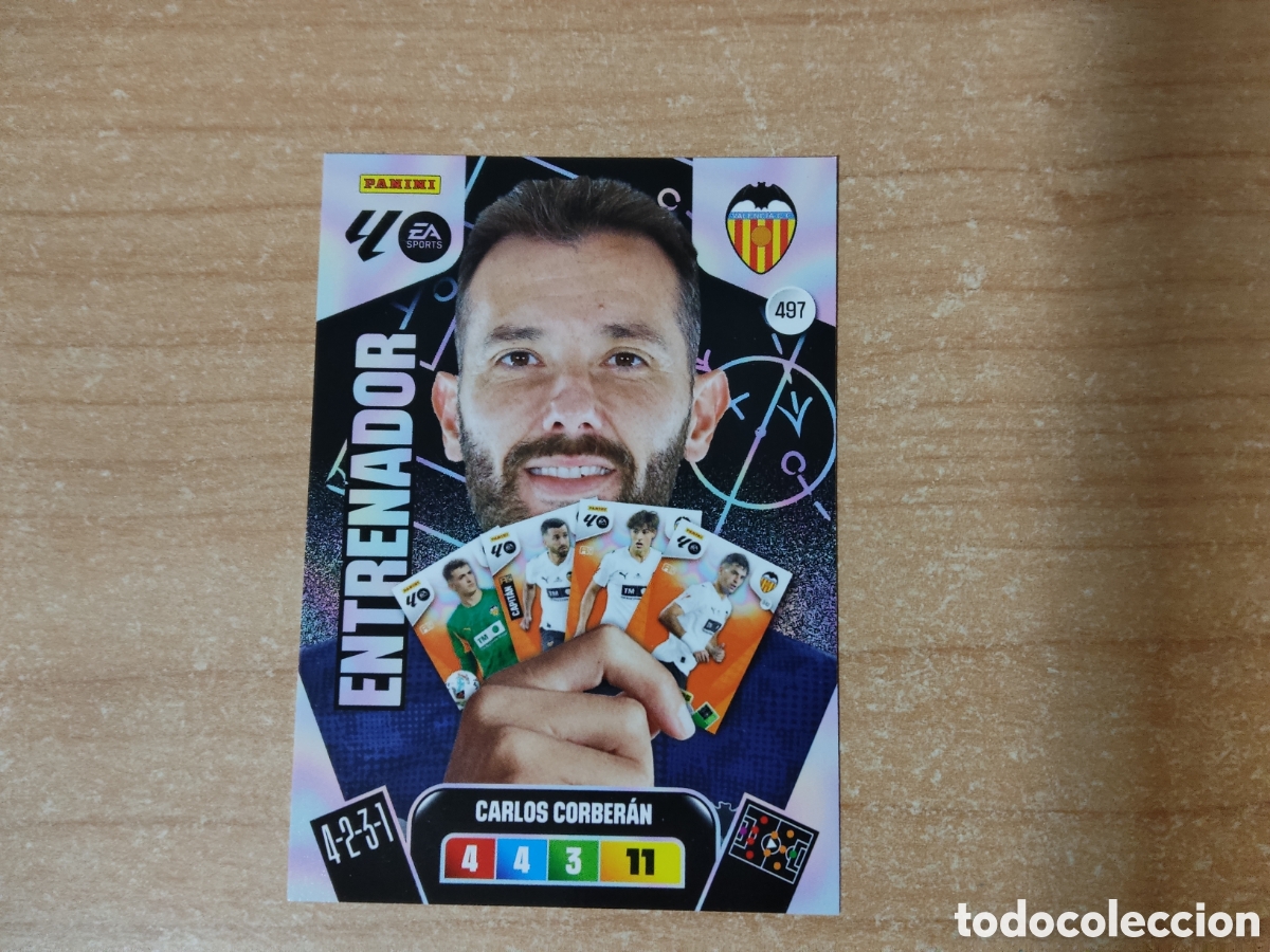 Cromos de f&uacute;tbol: 497 CARLOS CORBERAN VALENCIA ENTRENADOR ADRENALYN XL LIGA 2025 2026
