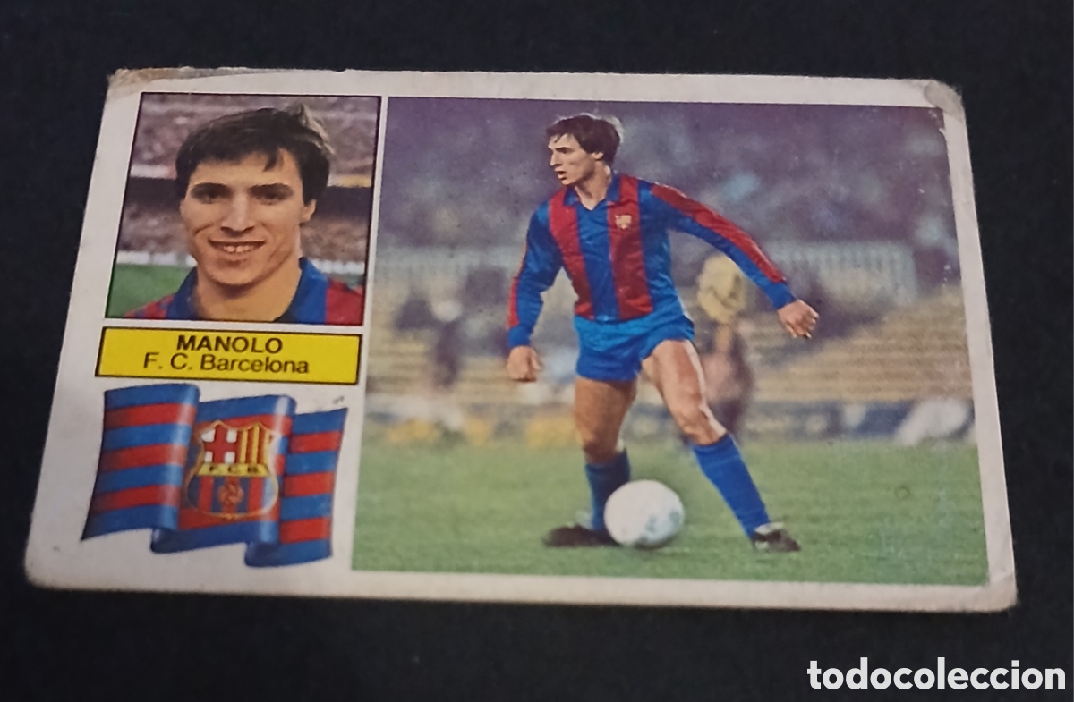 Cromos de f&uacute;tbol: Cromo Manolo F. C. Barcelona Liga 82 83 1982 1983 Ediciones Este sin pegar nunca pegado