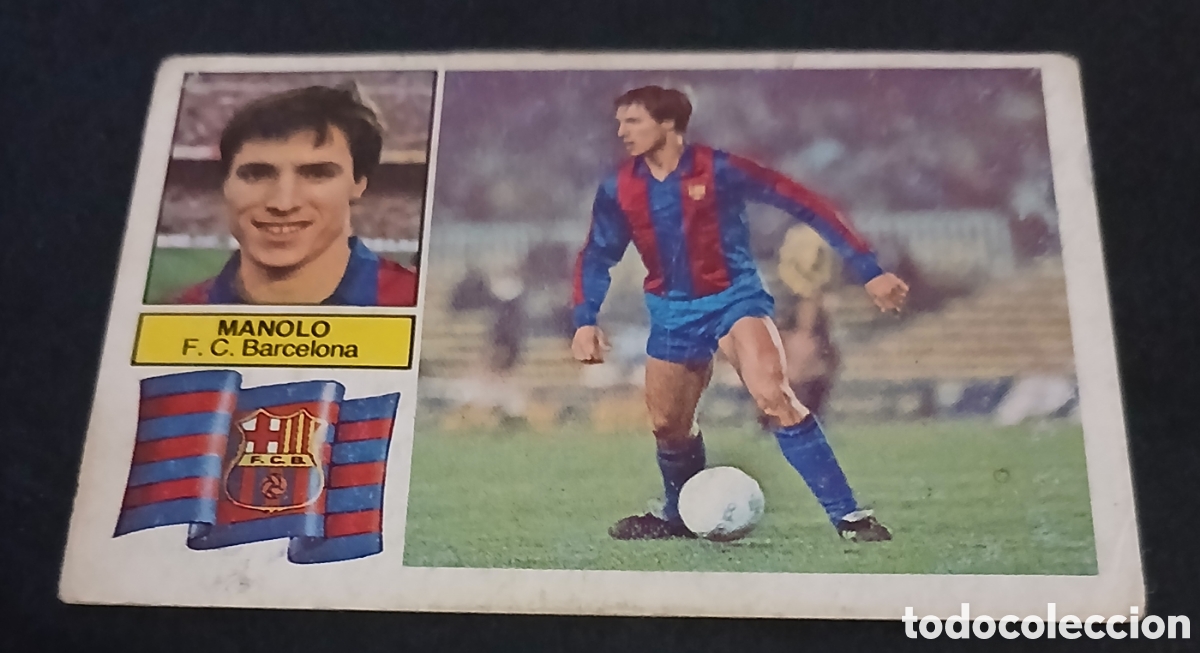 Cromos de f&uacute;tbol: Cromo Manolo F. C. Barcelona Liga 82 83 1982 1983 Ediciones Este sin pegar nunca pegado