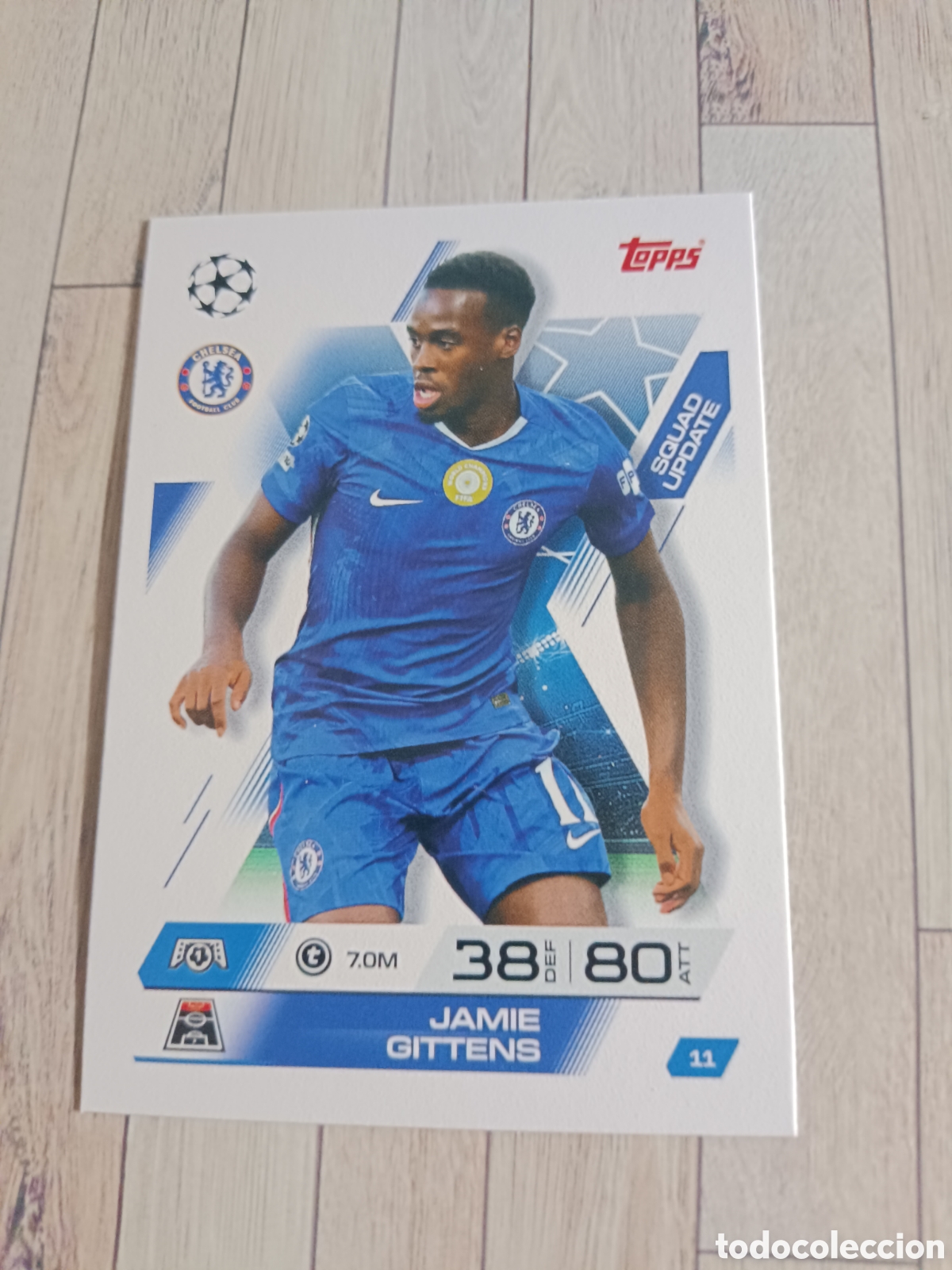 Cromos de f&uacute;tbol: 11 GITTENS CHELSEA SQUAD UPDATE MATCH ATTAX EXTRA CHAMPIONS 2025 2026 TOPPS 25 26