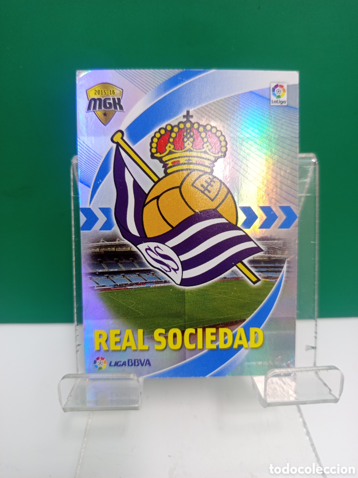 Figurine di Calcio: ❇️ CROMO ⚽ ESCUDO REAL SOCIEDAD TEMPORADA 15 16 2015 2016 MEGACRACKS MGKS PANINI ❇️