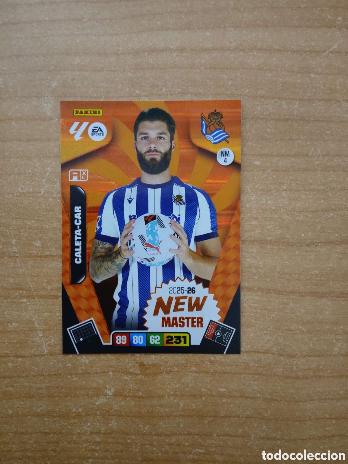 Cromos de f&uacute;tbol: 4 NEW MASTER CALETA CAR REAL SOCIEDAD ADRENALYN XL LIGA 2025 2026