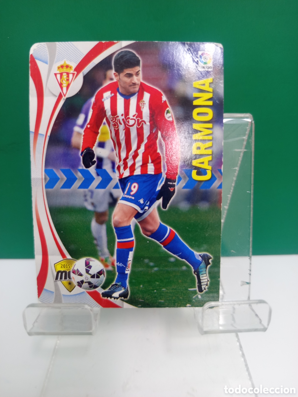 Cromos de Futebol: ❇️ CROMO ⚽ CARMONA SPORTING DE GIJ&Oacute;N TEMPORADA 15 16 2015 2016 MEGACRACKS MGKS PANINI ❇️