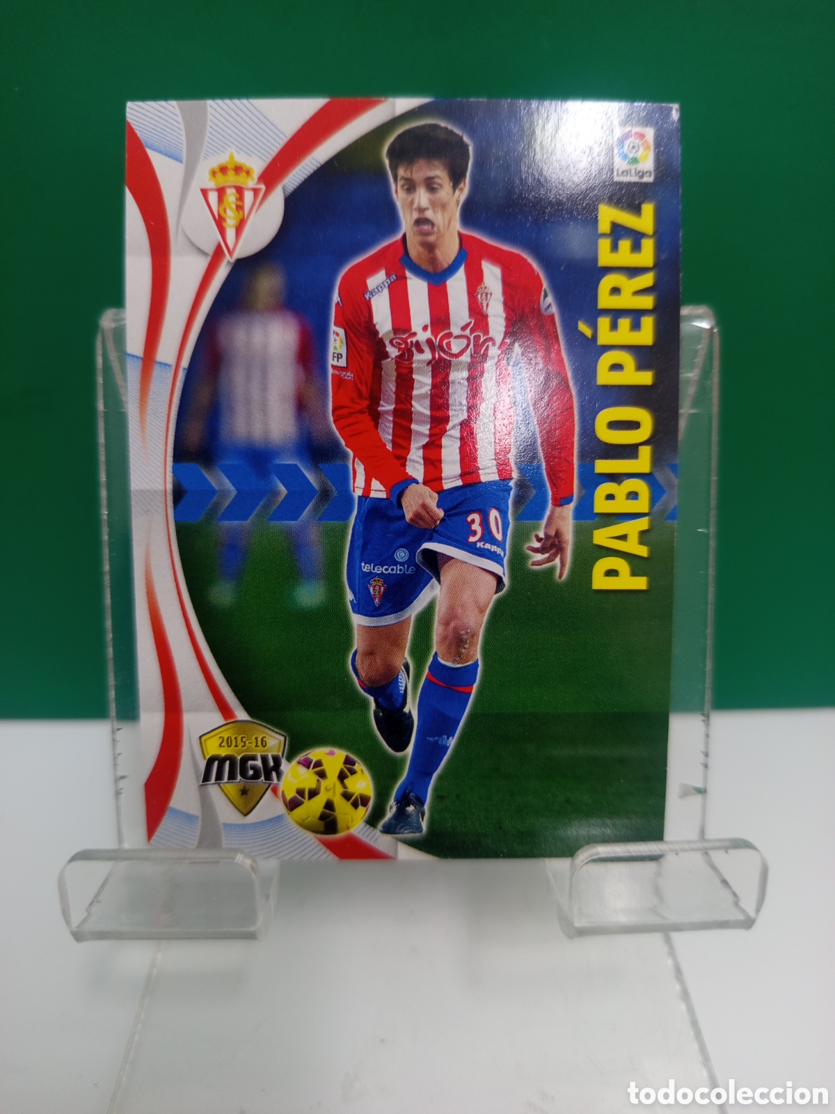 Cromos de Futebol: ❇️ CROMO ⚽ PABLO P&Eacute;REZ SPORTING DE GIJ&Oacute;N TEMPORADA 15 16 2015 2016 MEGACRACKS MGKS PANINI ❇️