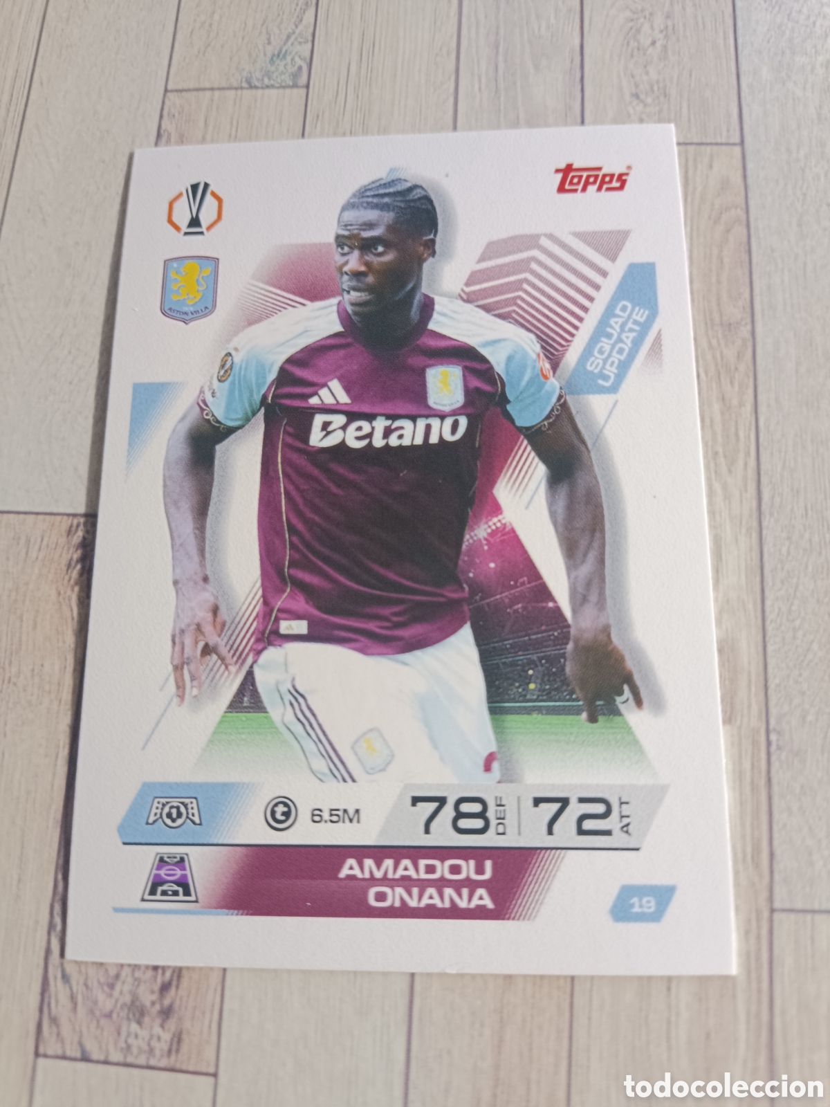 Cromos de f&uacute;tbol: 19 ONANA ASTON VILLA SQUAD UPDATE MATCH ATTAX EXTRA CHAMPIONS 2025 2026 TOPPS 25 26
