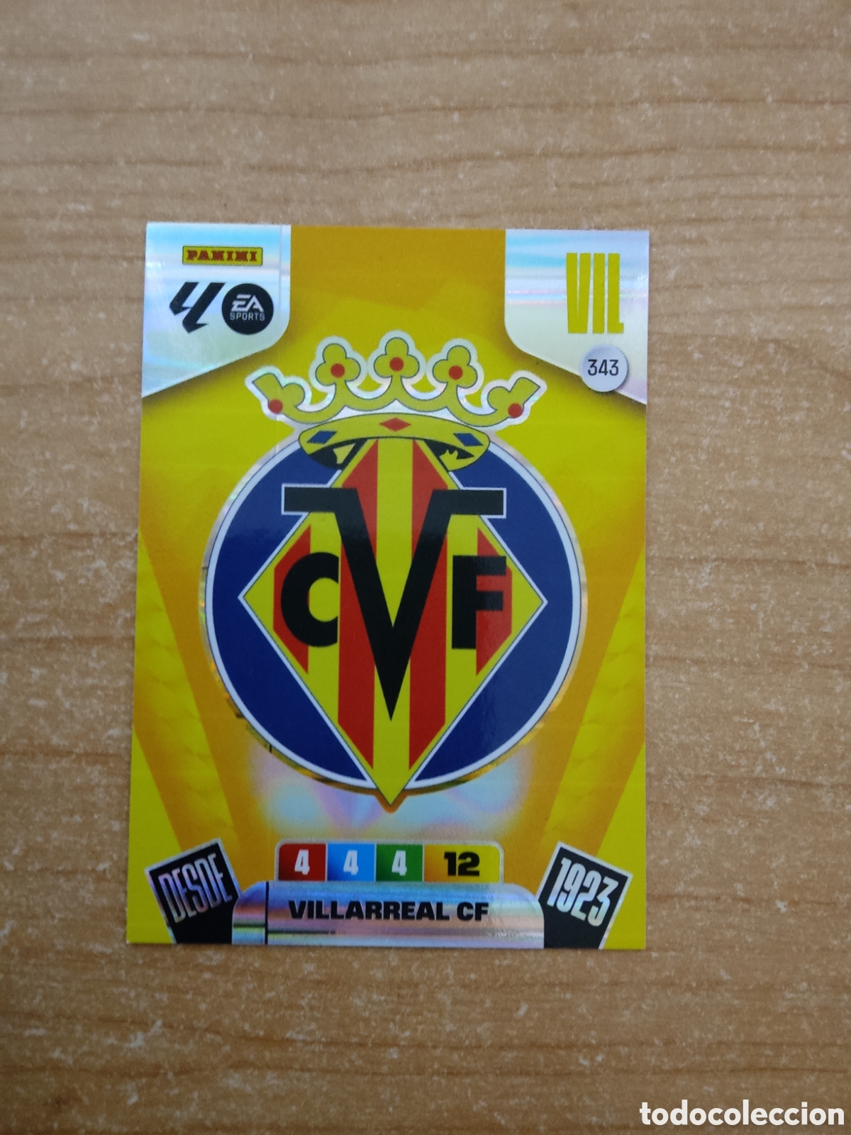 Cromos de f&uacute;tbol: 343 ESCUDO VILLARREAL ADRENALYN XL LIGA 2025 2026