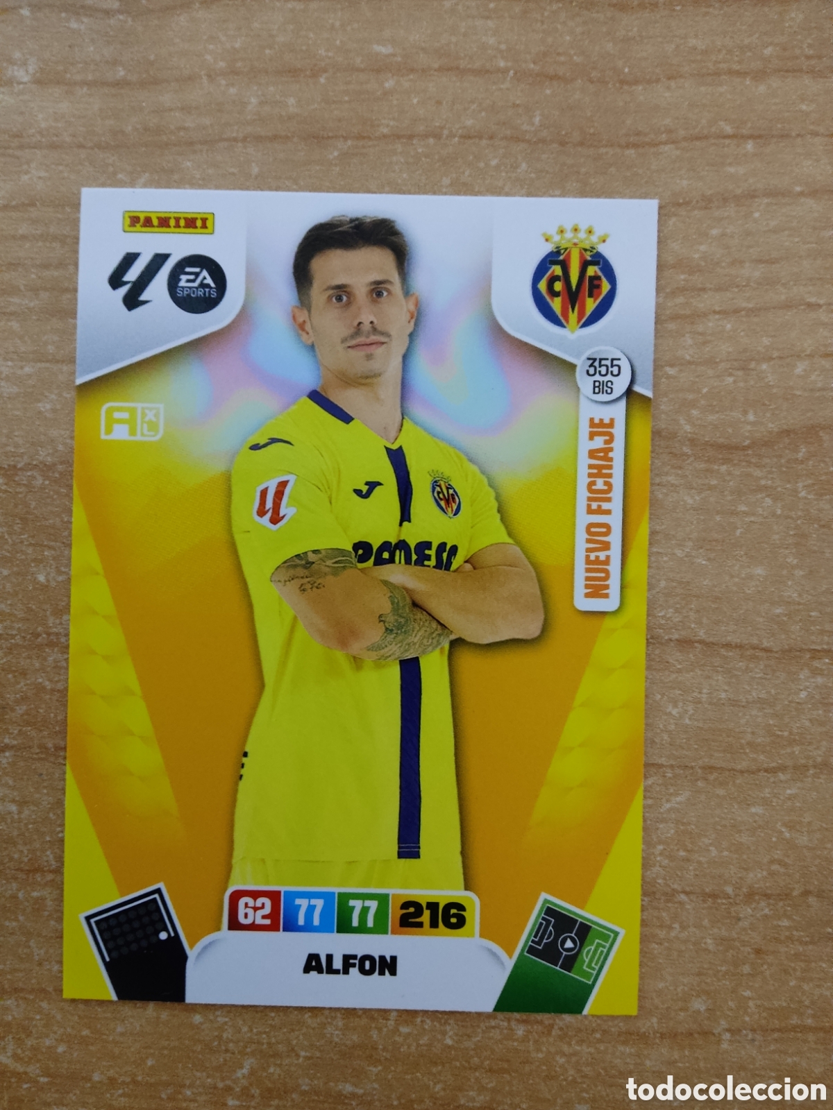 Cromos de f&uacute;tbol: 355 BIS NUEVO FICHAJE ALFON VILLARREAL ADRENALYN XL LIGA 2025 2026