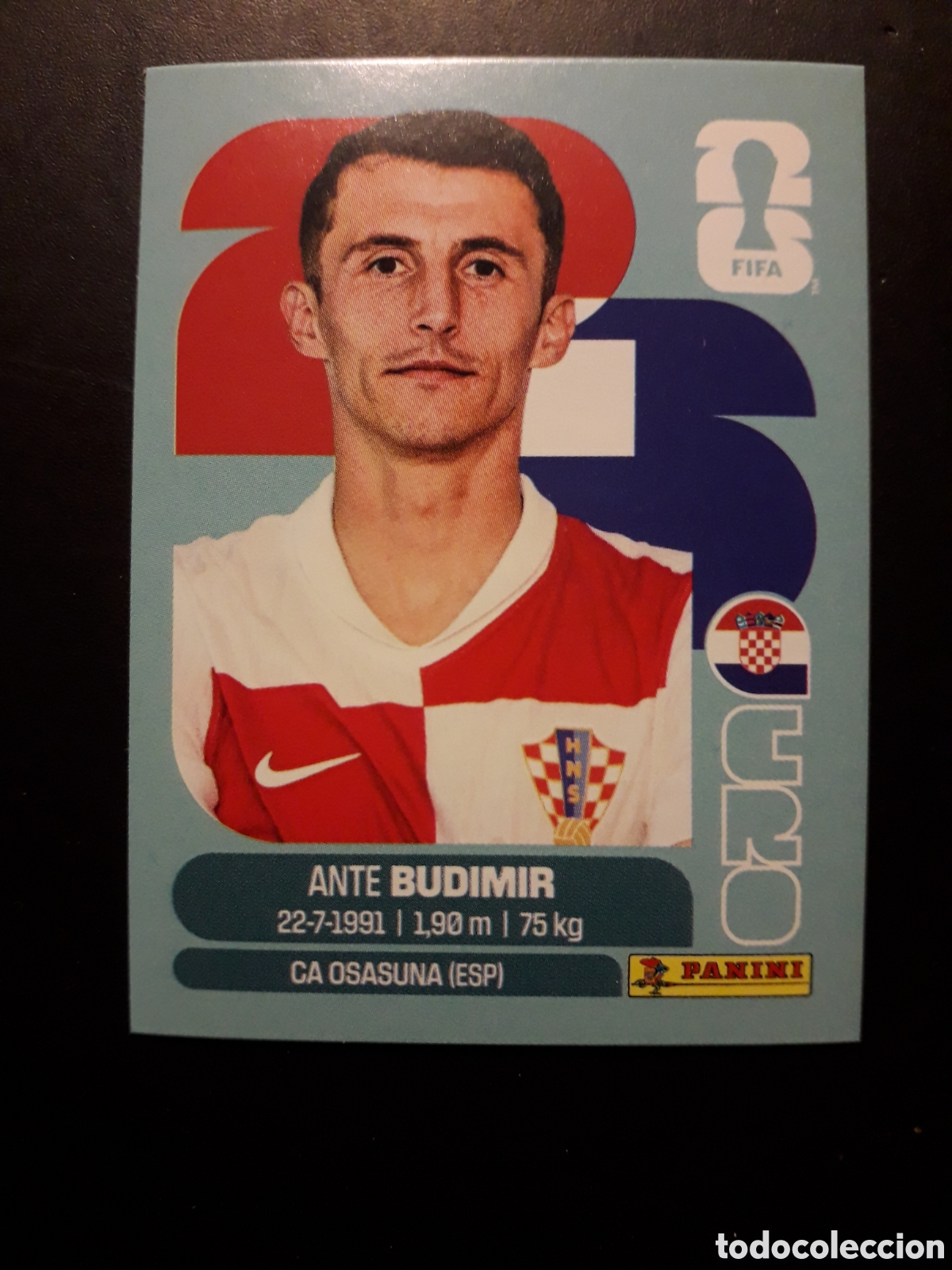 Cromos de f&uacute;tbol: BUDIMIR CROACIA CRO 18 MUNDIAL F&Uacute;TBOL 2026 FIFA WORLD CUP PANINI SIN PEGAR PEDIDO M&Iacute;NIMO 3&euro;