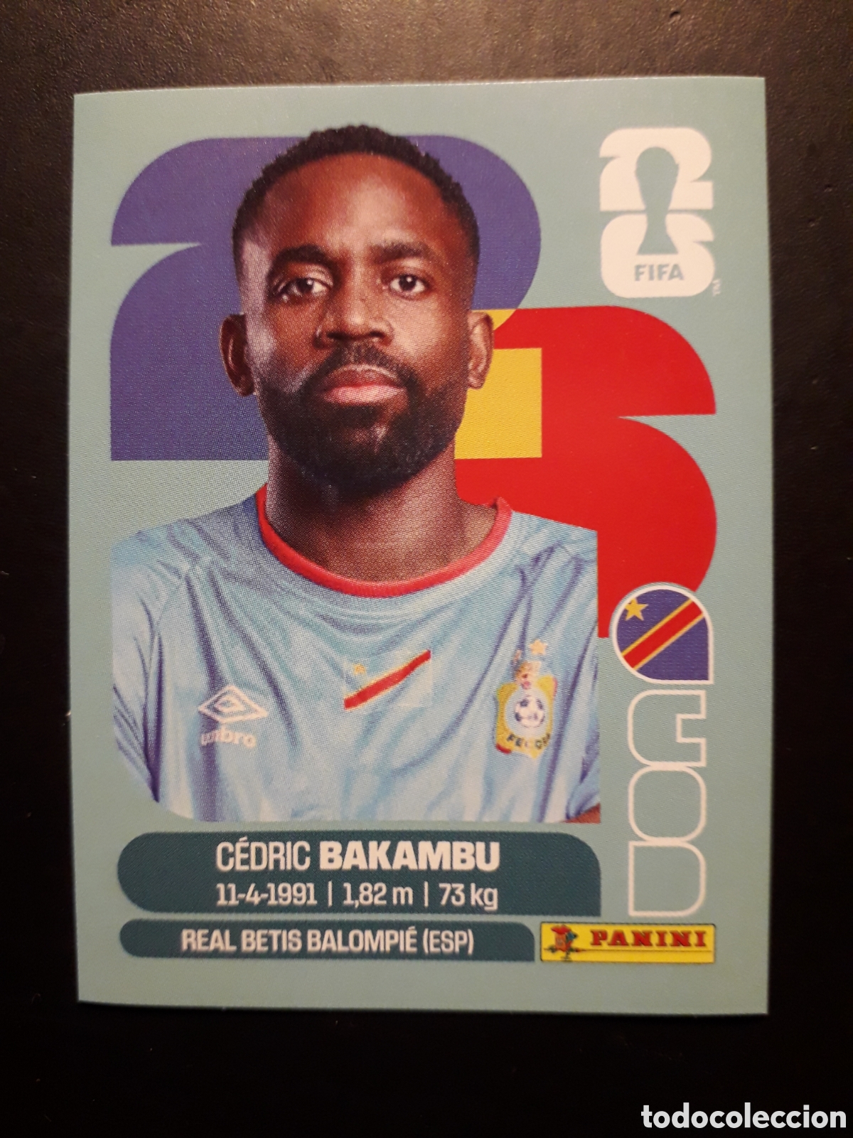 Cromos de f&uacute;tbol: BAKAMBU CONGO COD 19 MUNDIAL F&Uacute;TBOL 2026 FIFA WORLD CUP PANINI SIN PEGAR PEDIDO M&Iacute;NIMO 3&euro;