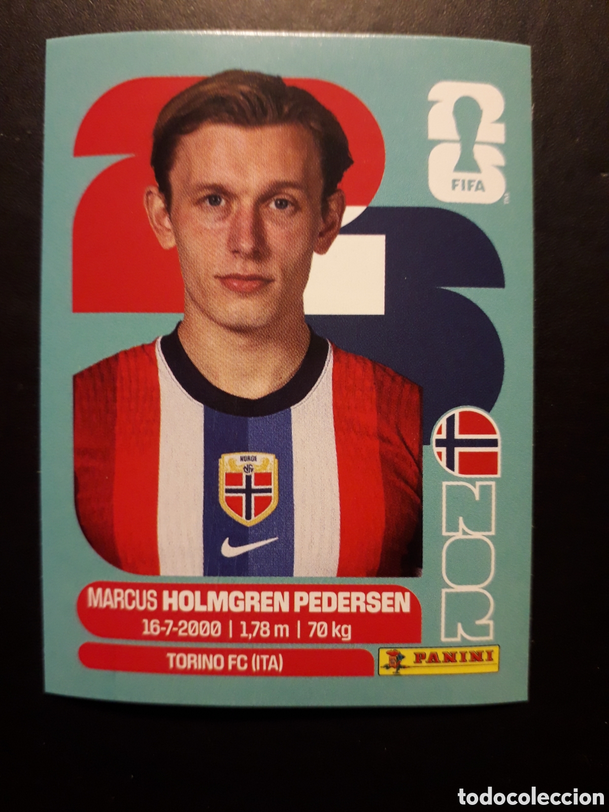 Cromos de f&uacute;tbol: HOLMGREN PEDERSEN NORUEGA NOR 6 MUNDIAL F&Uacute;TBOL 2026 FIFA WORLD CUP PANINI SIN PEGAR PEDIDO M&Iacute;NIMO 3&euro;