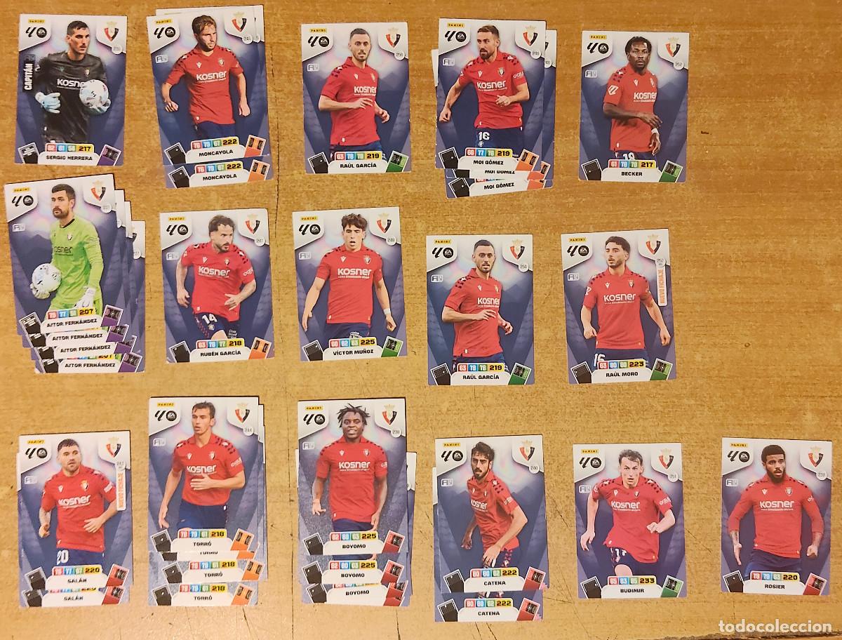 Cromos de f&uacute;tbol: lote osasuna 16 dif 27 cromos Panini Adrenalyn XL - temp 2025 - 2026