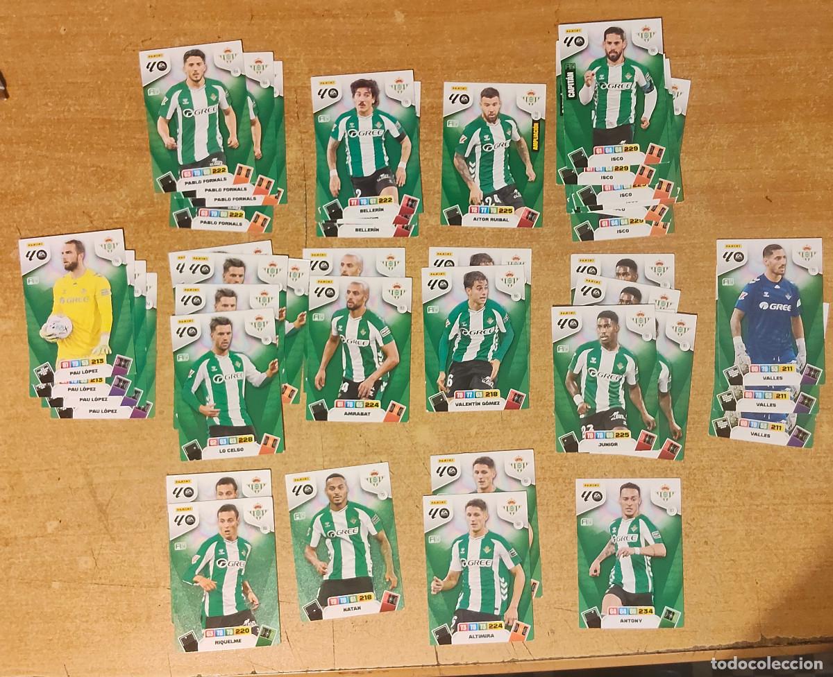 Cromos de f&uacute;tbol: lote betis 14 dif 37 cromos Panini Adrenalyn XL - temp 2025 - 2026