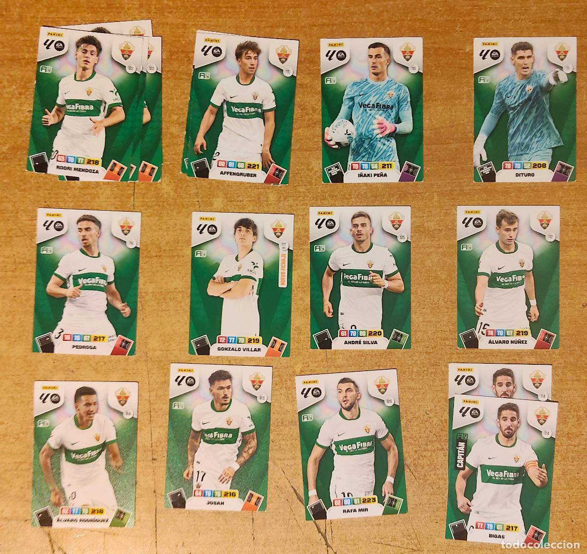 Cromos de f&uacute;tbol: lote Elche FC 16 dif 20 cromos Panini Adrenalyn XL - temp 2025 - 2026