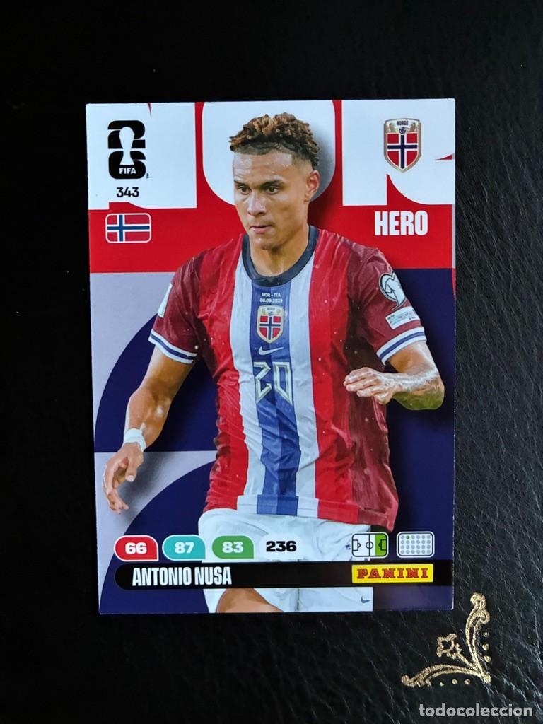 Cromos de f&uacute;tbol: 343 ANTONIO NUSA NORUEGA FIFA WORLD CUP ADRENALYN MUNDIAL 2026 26 PANINI