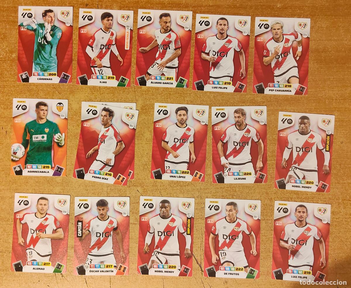 Cromos de f&uacute;tbol: lote Rayo Vallecano 15 dif 16 - cromos Panini Adrenalyn XL - temp 2025 - 2026