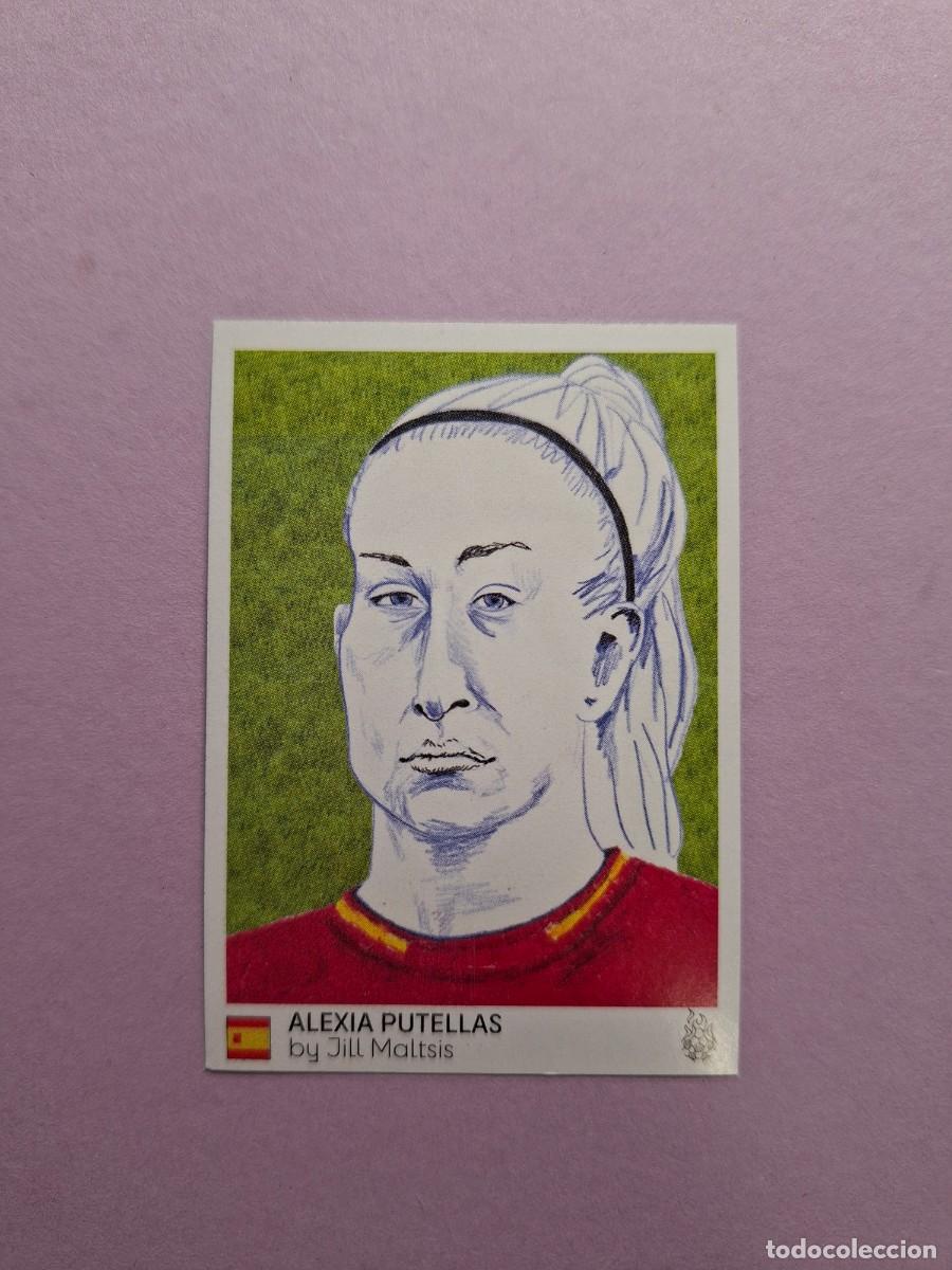 Cromos de f&uacute;tbol: 79 ALEXIA PUTELLAS ESPA&Ntilde;A DISE&Ntilde;O BY JILL MALTSIS FUTBOL ARTE WOMEN'S EUROCOPA EURO 2025
