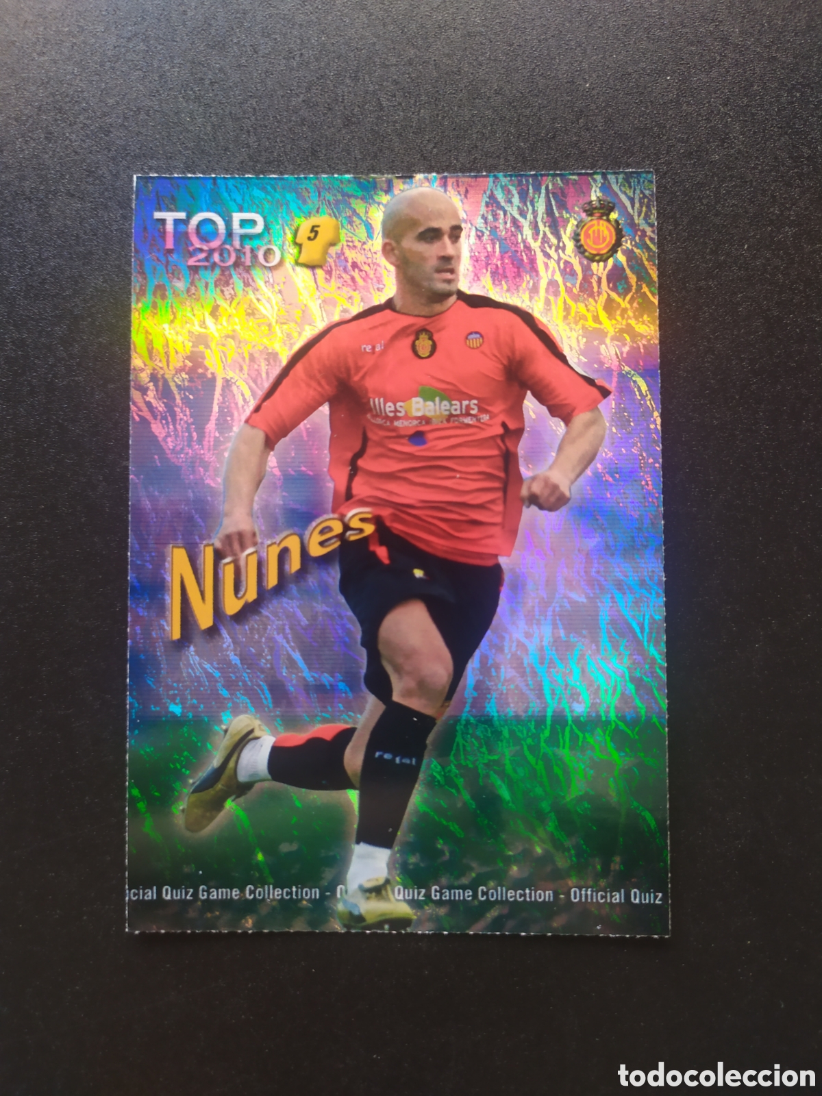 Cromos de f&uacute;tbol: Mundicromo fichas Liga 2009 2010 09 10 Nunes top brillo jaspeado n&deg; 571 Mallorca