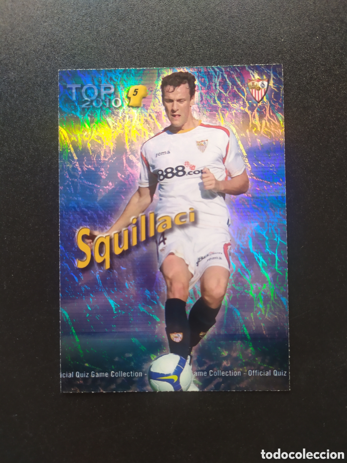 Fu&szlig;ball-Sticker: Mundicromo fichas Liga 2009 2010 09 10 Squillaci top brillo jaspeado n&deg; 570 Sevilla