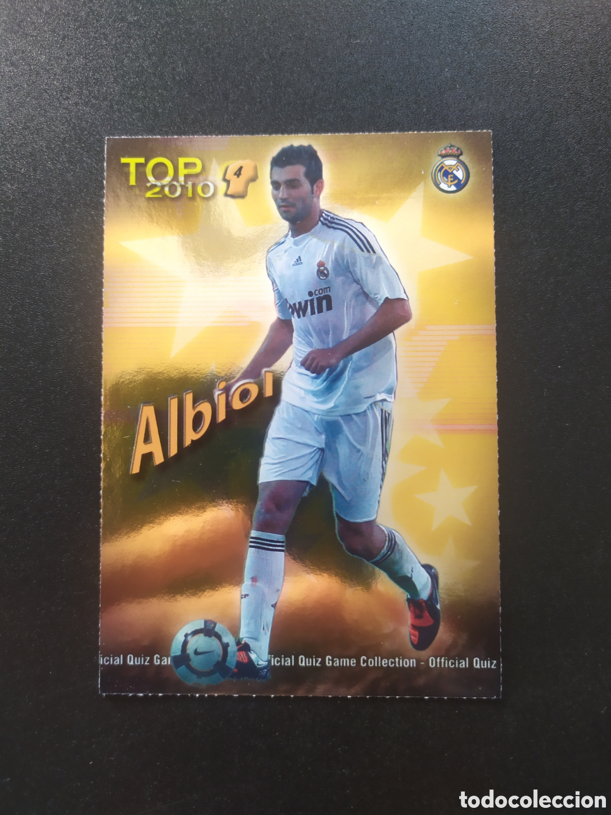Fu&szlig;ball-Sticker: Mundicromo fichas Liga 2009 2010 09 10 Albiol top brillo dorado n&deg; 560 Real Madrid