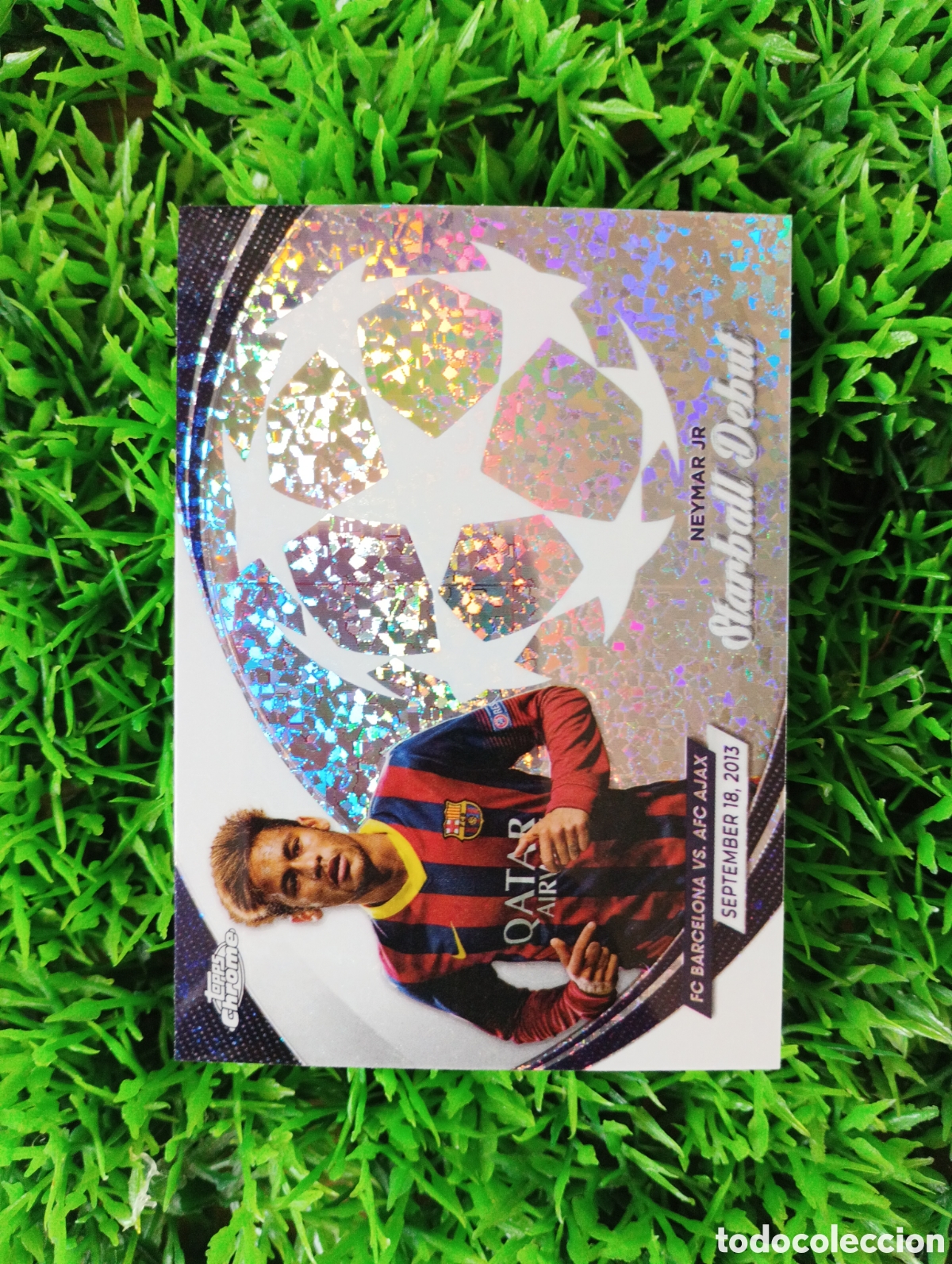 Cromos de f&uacute;tbol: Neymar Barcelona Starball Debut Topps Chrome # SD-8