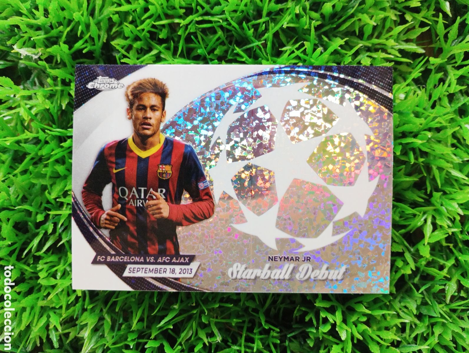 Cromos de f&uacute;tbol: Neymar Barcelona Starball Debut Topps Chrome # SD-8