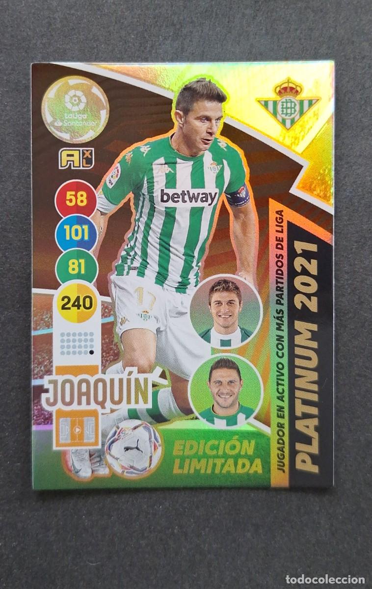 Cromos de f&uacute;tbol: L1 JOAQUIN REAL BETIS BALOMPIE PLATINUM 2021 EDICION LIMITADA PANINI ADRENALYN XL 2020 2021 20 21
