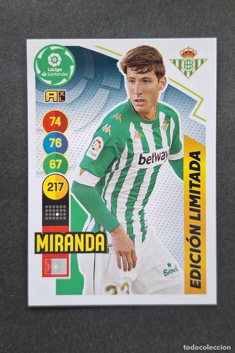 Cromos de f&uacute;tbol: L1 MIRANDA REAL BETIS BALOMPIE EDICION LIMITADA PANINI ADRENALYN XL 2020 2021 20 21