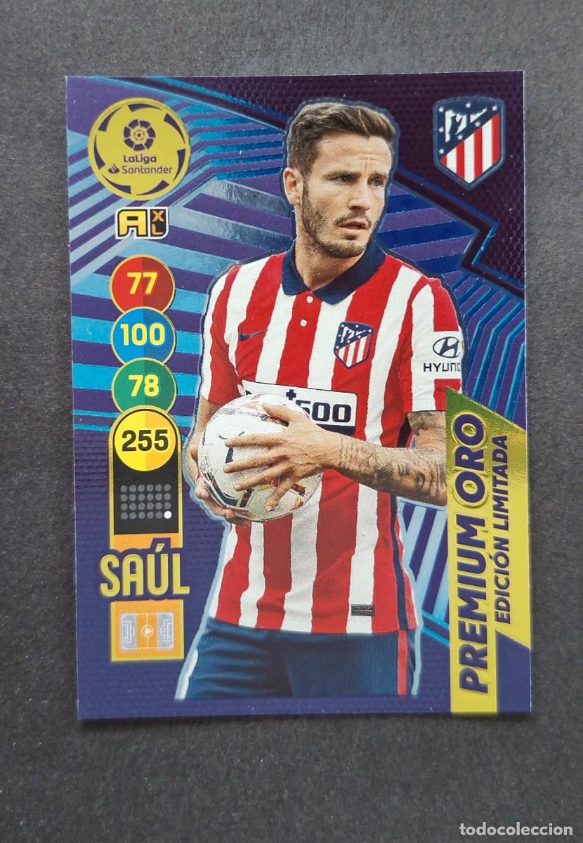 Cromos de f&uacute;tbol: L1 SAUL ATLETICO DE MADRID PREMIUM ORO EDICION LIMITADA PANINI ADRENALYN XL 2020 2021 20 21