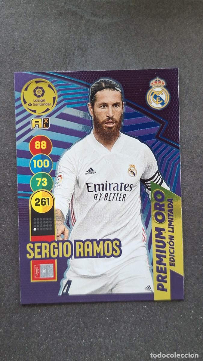Cromos de f&uacute;tbol: L1 SERGIO RAMOS MADRID PREMIUM ORO EDICION LIMITADA PANINI ADRENALYN XL 2020 2021 20 21