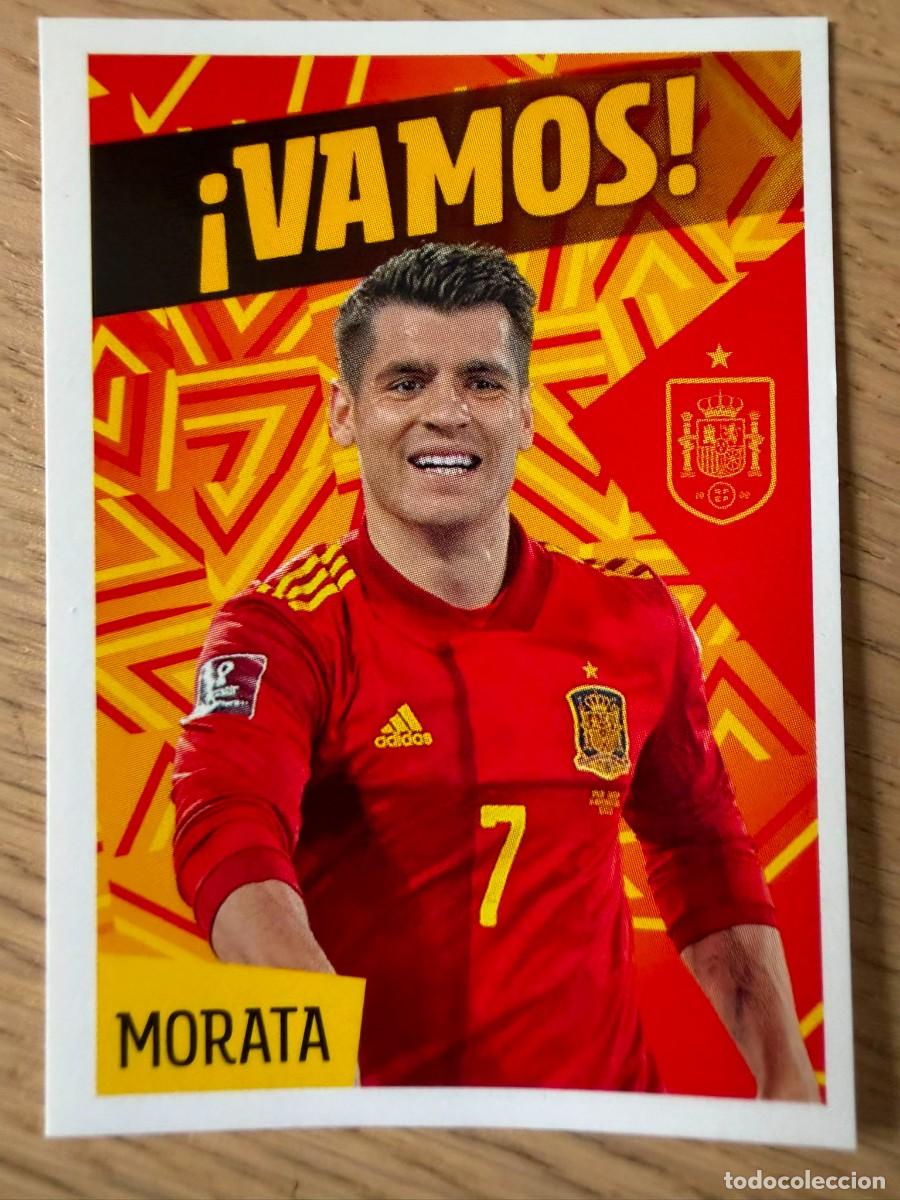 Cromos de f&uacute;tbol: 42 MORATA LOS IDOLOS DE LA ROJA CRACKS CARREFOUR ESPA&Ntilde;A MUNDIAL 2022 22 SIN PEGAR PANINI