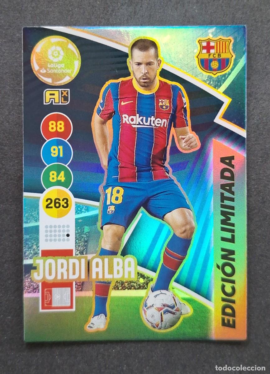 Cromos de f&uacute;tbol: L1 JORDI ALBA F. C. BARCELONA EDICION LIMITADA PANINI ADRENALYN XL 2020 2021 20 21