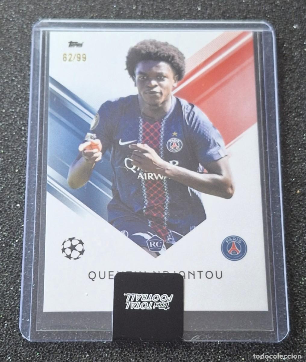 Fu&szlig;ball-Sticker: Quentin Ndjantou Paris Saint-Germain PSG Topps Total Football 62/99 Rookie RC