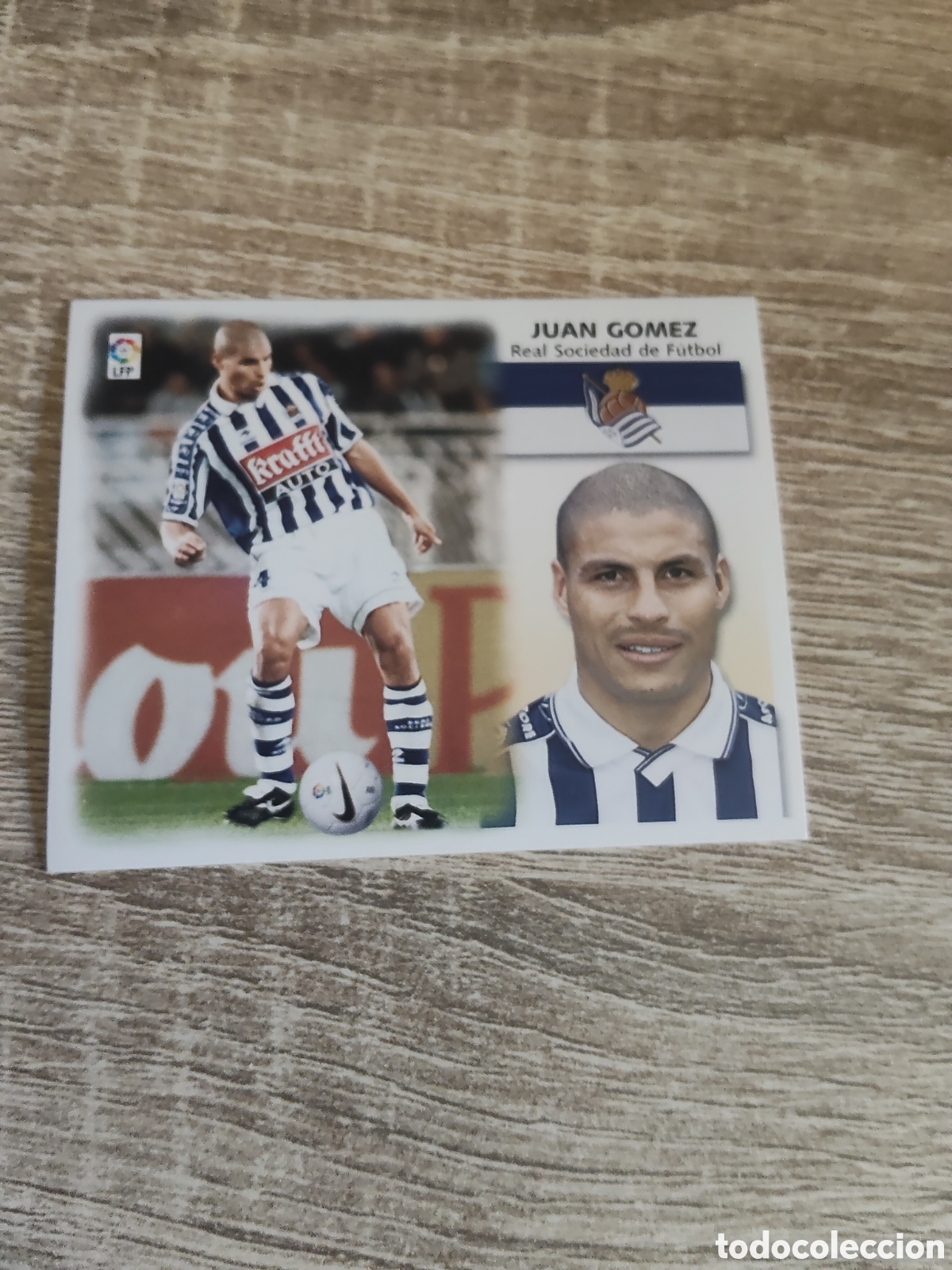 Cartes &agrave; collectionner de Football: Juan G&oacute;mez Real Sociedad liga 1999 2000 99 00 ediciones este