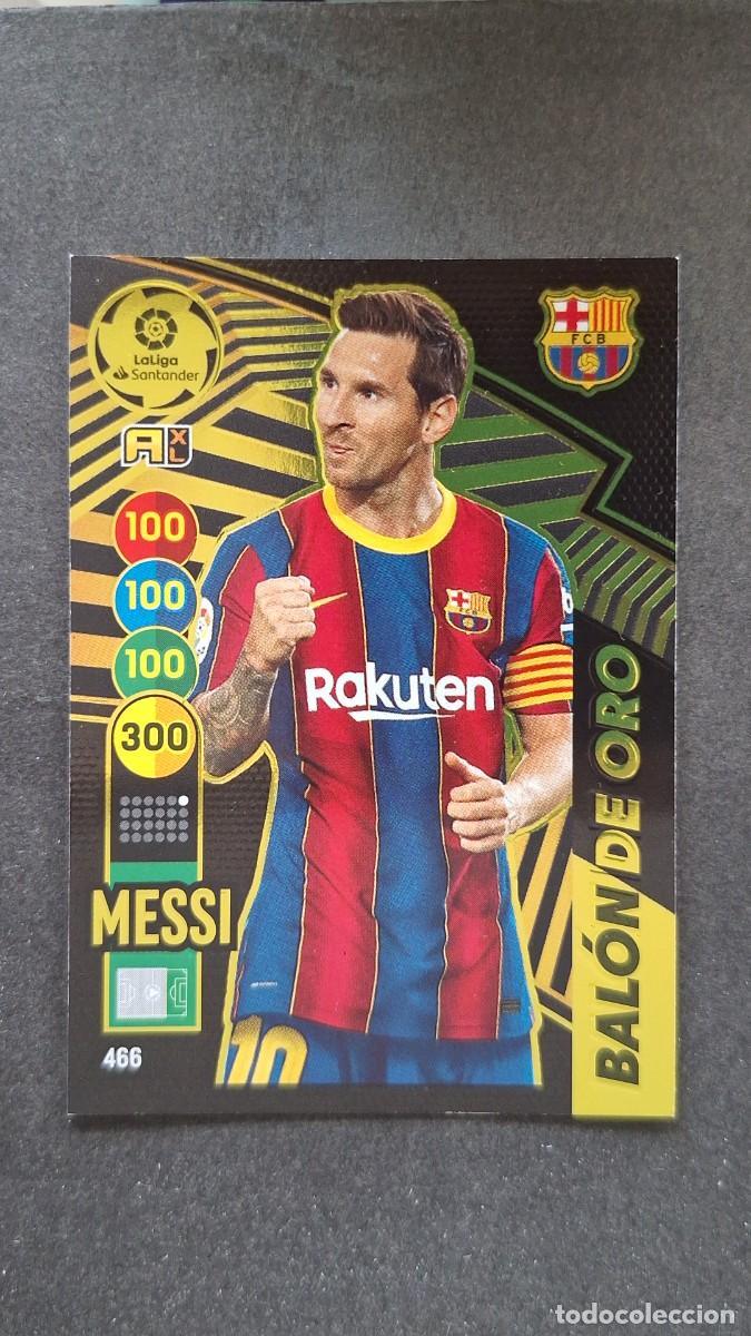 Cromos de f&uacute;tbol: L1 MESSI F. C. BARCELONA 466 BALON DE ORO PANINI ADRENALYN XL 2020 2021 20 21