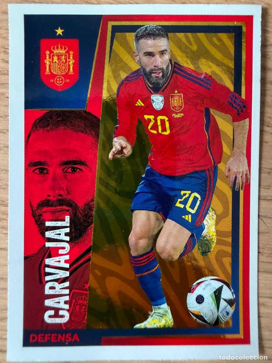 Cromos de f&uacute;tbol: 9 CARVAJAL VAMOS SELECCION CARREFOUR ESPA&Ntilde;A EURO 2024 24 SIN PEGAR PANINI EUROCOPA STICKER