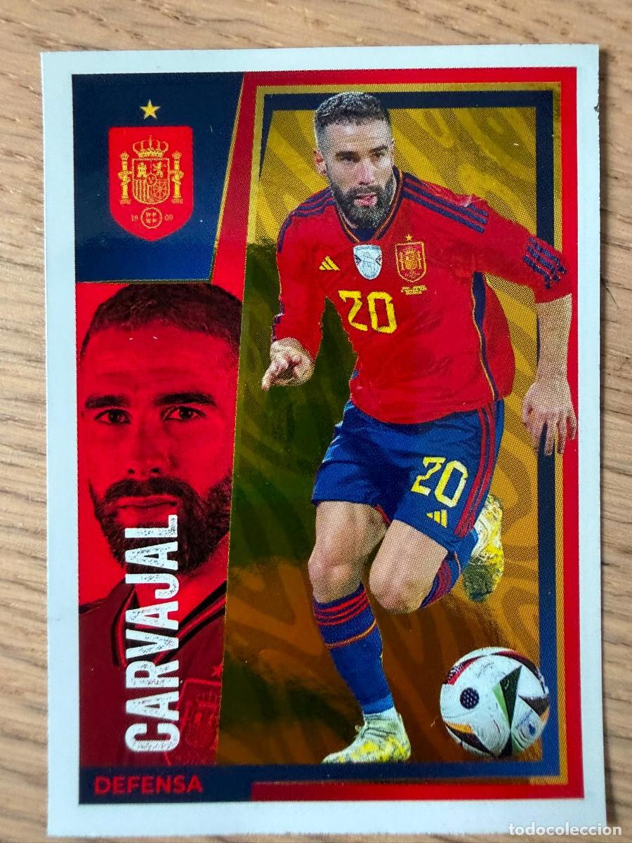 Cromos de f&uacute;tbol: 9 CARVAJAL VAMOS SELECCION CARREFOUR ESPA&Ntilde;A EURO 2024 24 SIN PEGAR PANINI EUROCOPA STICKER