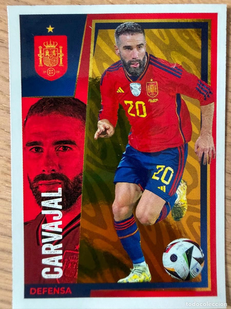 Cromos de f&uacute;tbol: 9 CARVAJAL VAMOS SELECCION CARREFOUR ESPA&Ntilde;A EURO 2024 24 SIN PEGAR PANINI EUROCOPA STICKER