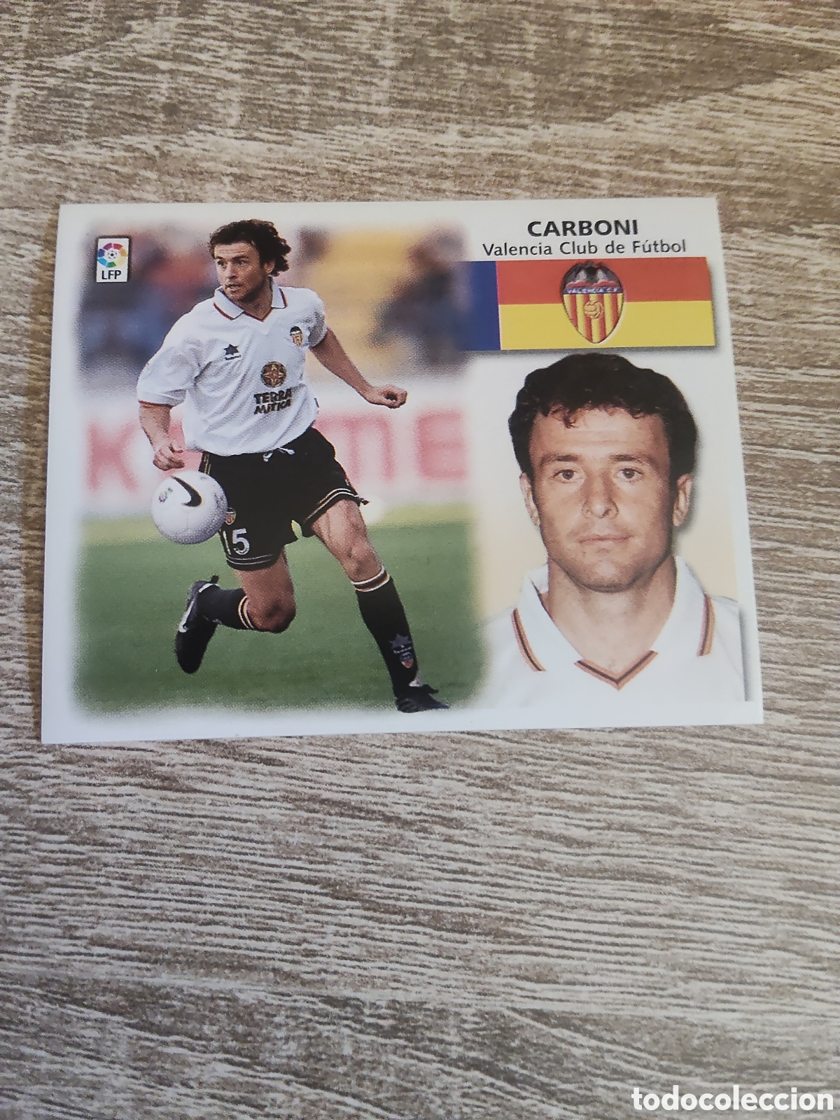 Cromos de f&uacute;tbol: Carboni Valencia liga 1999 2000 99 00 ediciones este