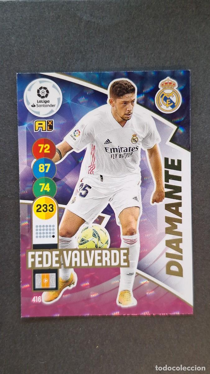 Cromos de f&uacute;tbol: L1 FEDE VALVERDE REAL MADRID 416 DIAMANTE PANINI ADRENALYN XL 2020 2021 20 21