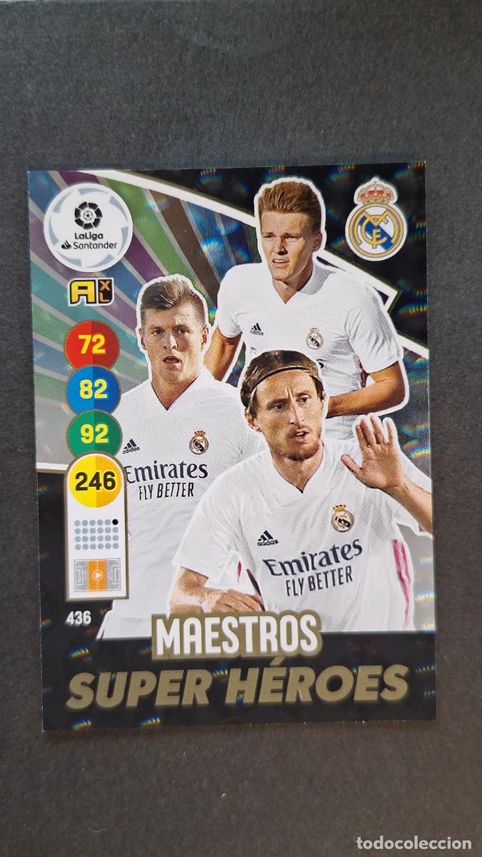 Cromos de f&uacute;tbol: L1 MAESTROS REAL MADRID SUPER HEROES 436 PANINI ADRENALYN XL 2020 2021 20 21