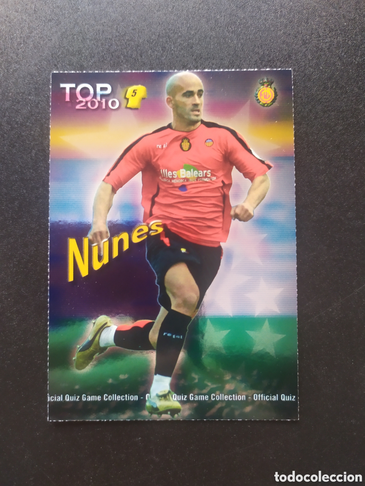 Cromos de f&uacute;tbol: Mundicromo fichas Liga 2009 2010 09 10 Nunes top brillo azul n&deg; 571 Mallorca