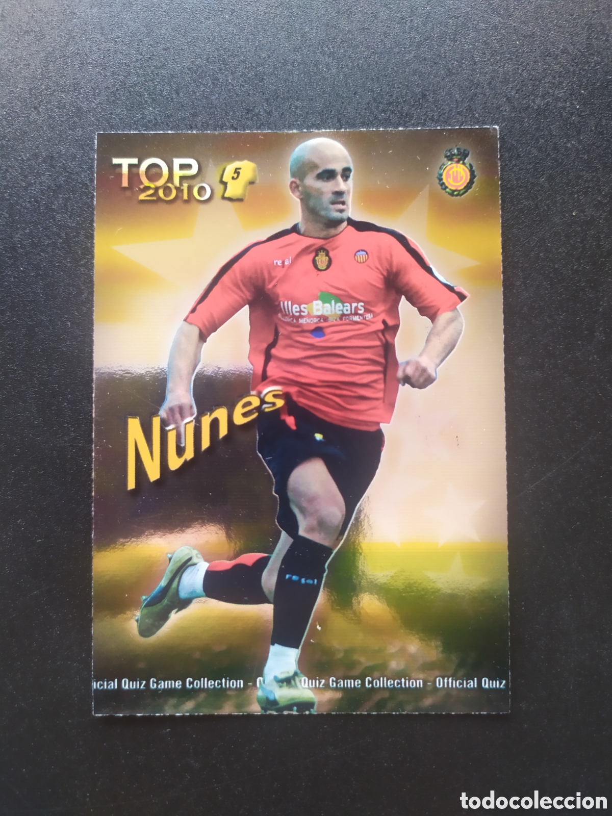 Cromos de f&uacute;tbol: Mundicromo fichas Liga 2009 2010 09 10 Nunes top brillo dorado n&deg; 571 Mallorca